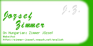 jozsef zimmer business card